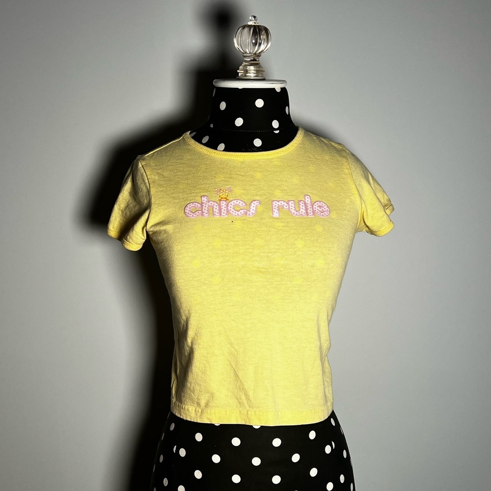 chicks rule baby tee